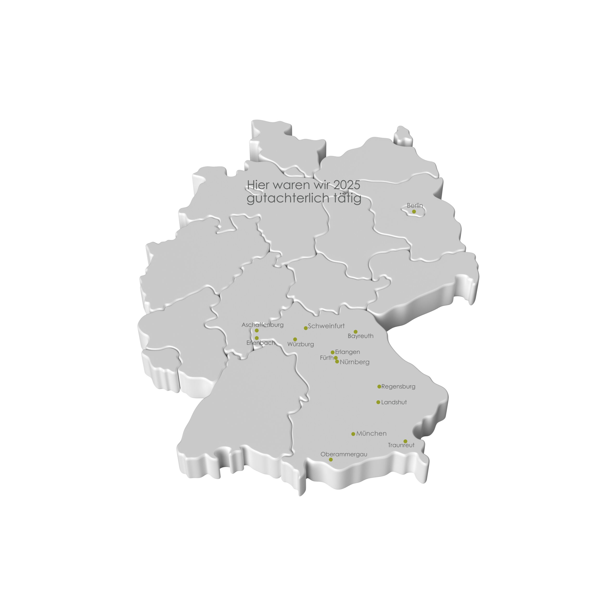 Karte Hier waren wir 2024 gutachterlich tätig 2025-11-25